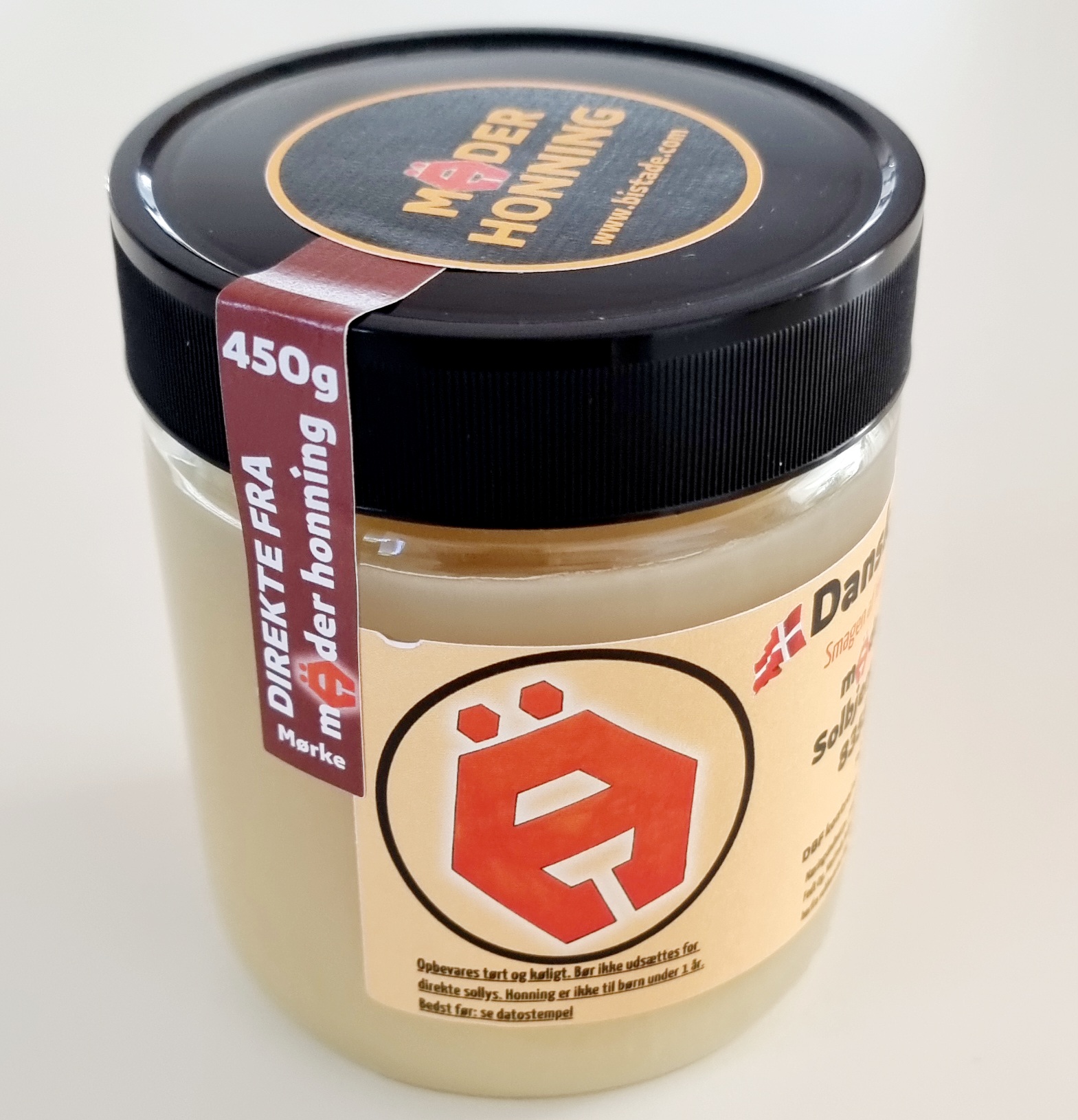Dansk honning avlet i egen bigård. Mäder Honning 450g Forårshonning fra Mørke