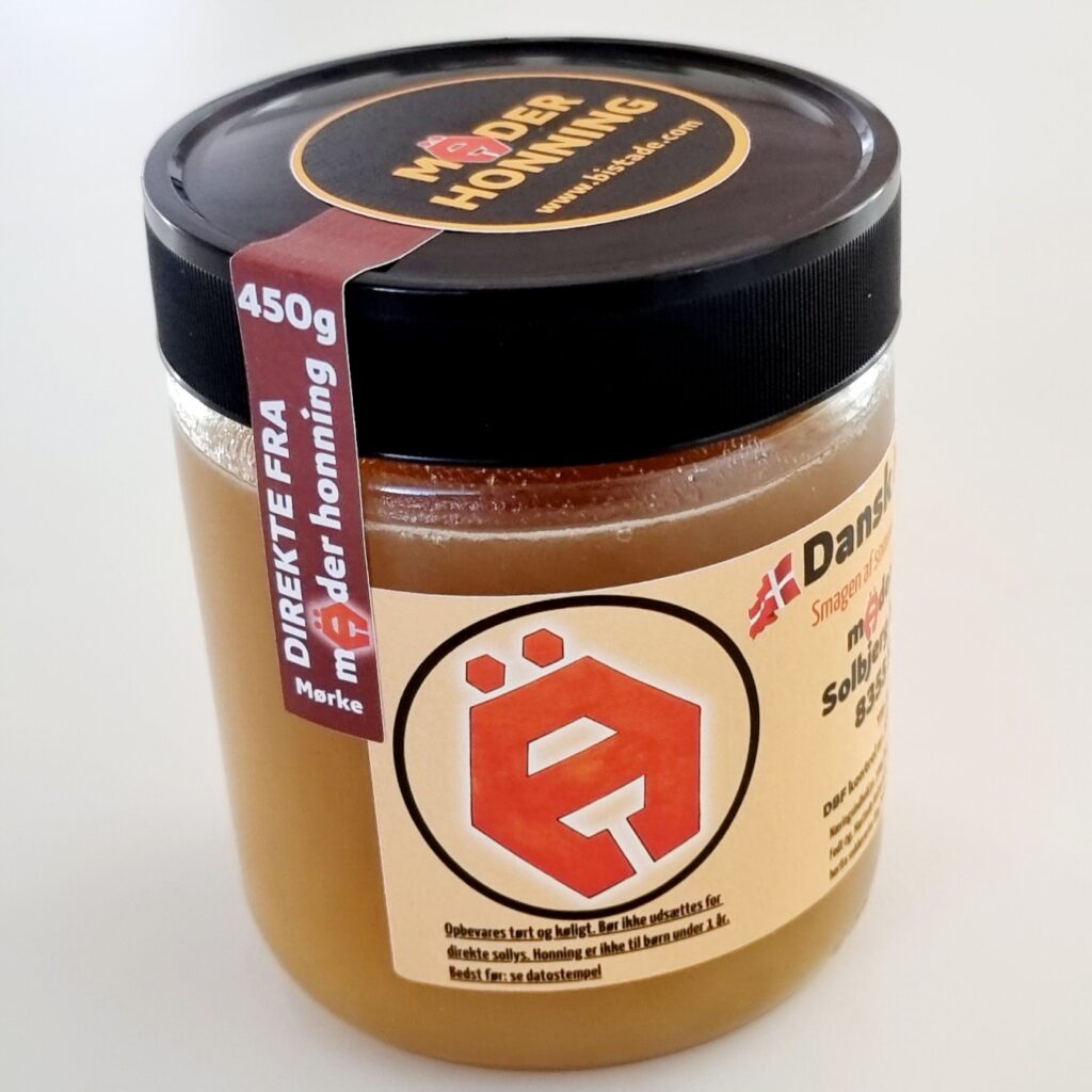 Dansk honning avlet i egen bigård. Mäder Honning - 450g Sommerhonning fra Mørke