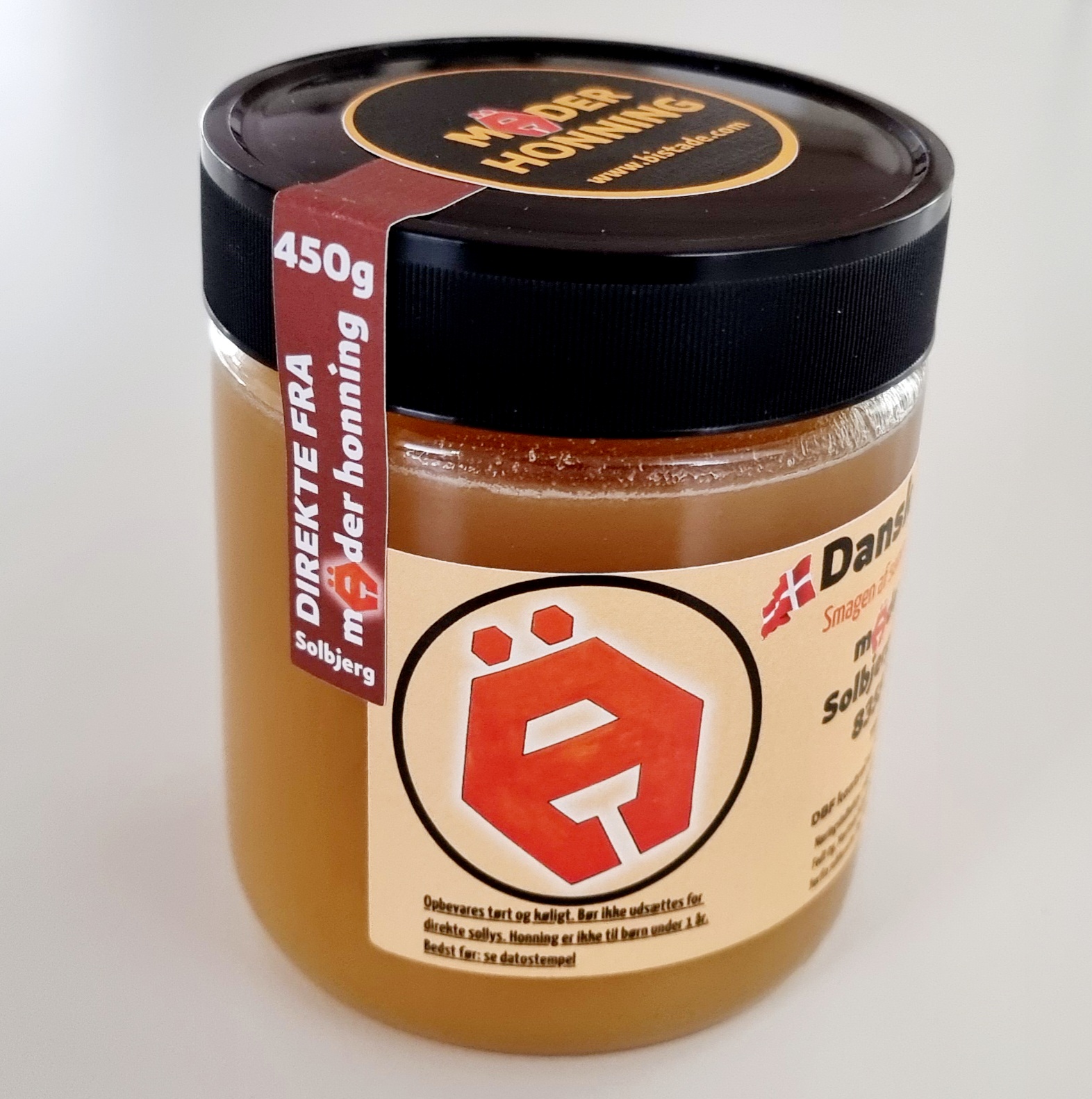 Dansk honning avlet i egen bigård. Mäder Honning Dansk Sensommerhonning 2023 Solbjerg 450g